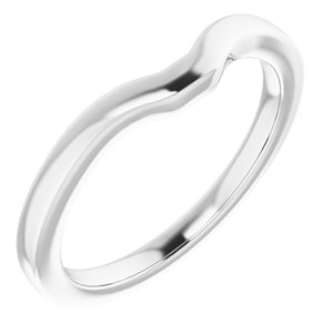 Sterling Silver Band for 6x4 mm Emerald Ring