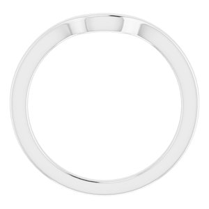 Sterling Silver Band for 7x5 mm Emerald Ring