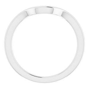 Sterling Silver Band for 8x6 mm Emerald Ring