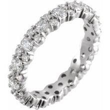 Load image into Gallery viewer, Platinum 1 3/4 CTW Diamond Eternity Band Size 5
