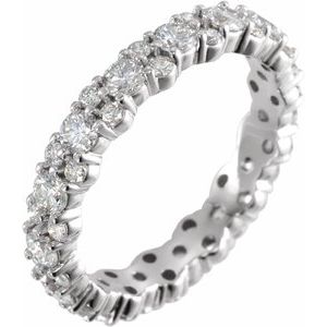 14K White 1 5/8 CTW Diamond Eternity Band Taille 5