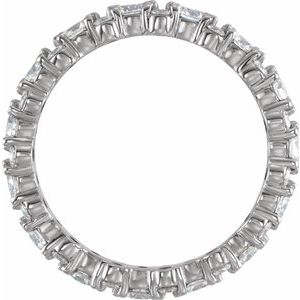 14K White 1 3/4 CTW Diamond Eternity Band Size 7.5