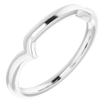 Charger l'image dans la galerie, Sterling Silver Band for 7.5 mm Square Ring
