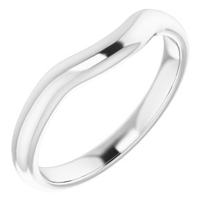 Sterling Silver Band for 8x6 mm Emerald Ring