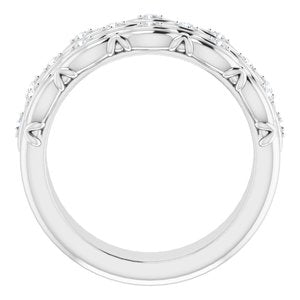 Bande de diamant en platine 1/4 CTW