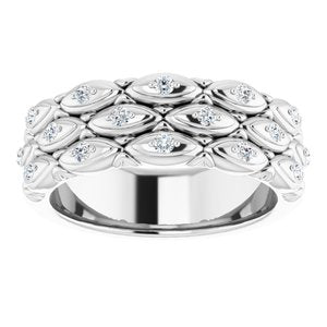Bande d'anniversaire en diamant blanc 1/2 CTW 14K