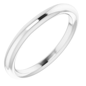 Sterling Silver Band for 5x3 mm Emerald Ring