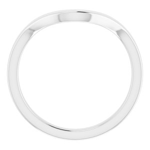 Sterling Silver Band for 12x10 mm Oval Ring