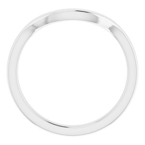 Sterling Silver Band for 8 mm Asscher Ring