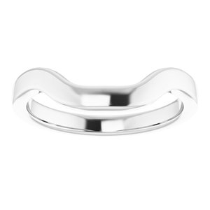 Sterling Silver Band for 10 mm Asscher Ring
