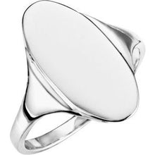 Charger l'image dans la galerie, Continuum Sterling Silver 16.4x8.5 mm Oval Signet Ring
