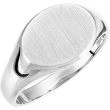 Load image into Gallery viewer, Sterling Silver 12x9 mm Oval Signet Ring
