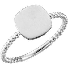 Charger l'image dans la galerie, Continuum Sterling Silver Antique Engravable Beaded Ring
