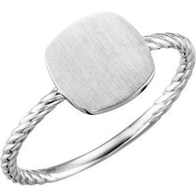 Charger l'image dans la galerie, Continuum Sterling Silver Antique Engravable Rope Ring
