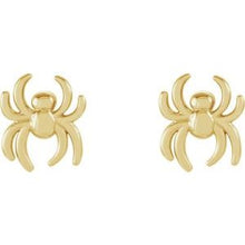Load image into Gallery viewer, 14K Yellow 6.3x5.6 mm Spider Earrings
