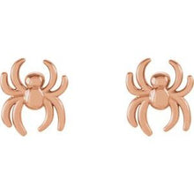 Load image into Gallery viewer, 14K Rose 6.3x5.6 mm Spider Earrings
