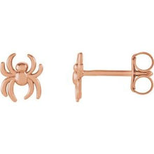 Load image into Gallery viewer, 14K Rose 6.3x5.6 mm Spider Earrings
