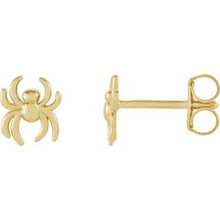 Load image into Gallery viewer, 14K Yellow 6.3x5.6 mm Spider Earrings
