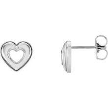Load image into Gallery viewer, Continuum Sterling Silver Heart Earrings
