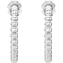 Load image into Gallery viewer, Continuum Sterling Silver 21 mm Beaded Hoop Earrings
