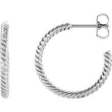 Charger l&#39;image dans la galerie, Continuum Sterling Silver 17 mm Rope Hoop Earrings
