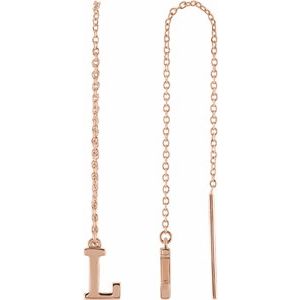 Single Initial Chain Earrings