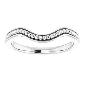 Sterling Silver Band for 8.2 mm Round Ring