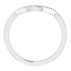 Sterling Silver Band for 12x10 mm Oval Ring