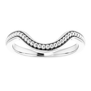 Sterling Silver Band for 12x10 mm Oval Ring
