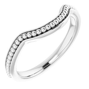Sterling Silver Band for 9 mm Cushion Ring