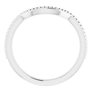 Sterling Silver Band for 9 mm Cushion Ring