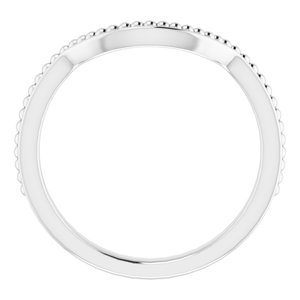 Sterling Silver Band for 10 mm Cushion Ring