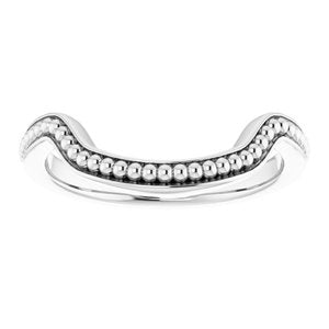 Sterling Silver Band for 14 mm Cushion Ring