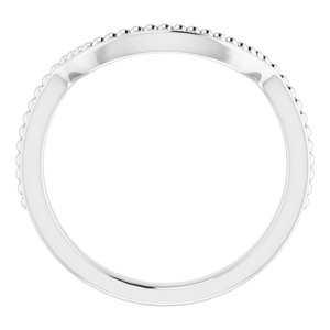 Sterling Silver Band for 13 mm Cushion Ring