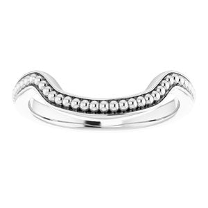 Sterling Silver Band for 13 mm Cushion Ring