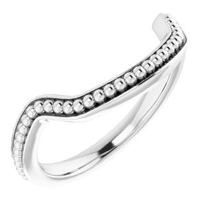 Sterling Silver Band for 15 mm Cushion Ring