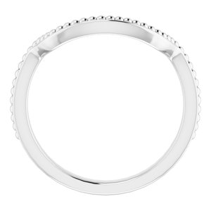 Sterling Silver Band for 15 mm Cushion Ring