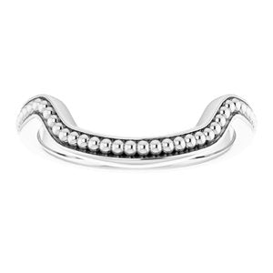 Sterling Silver Band for 15 mm Cushion Ring