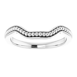 Sterling Silver Band for 9 mm Asscher Ring