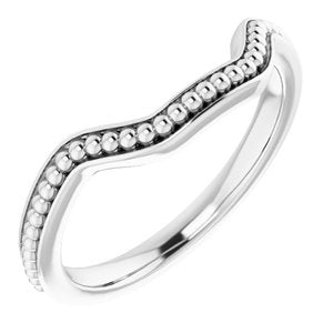 Sterling Silver Band for 10 mm Asscher Ring