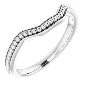 Sterling Silver Band for 8 mm Asscher Ring
