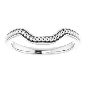 Sterling Silver Band for 9x7 mm Emerald Ring