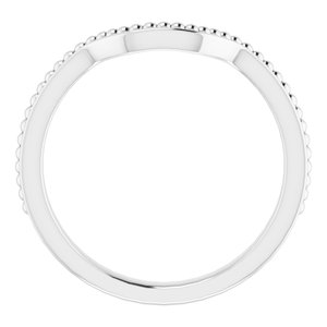 Sterling Silver Band for 8x6 mm Emerald Ring