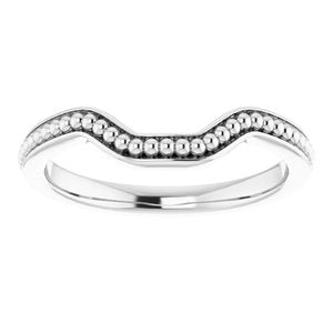 Sterling Silver Band for 8x6 mm Emerald Ring