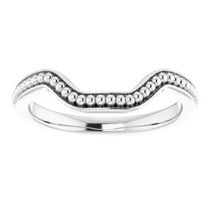 Sterling Silver Band for 10x8 mm Emerald Ring