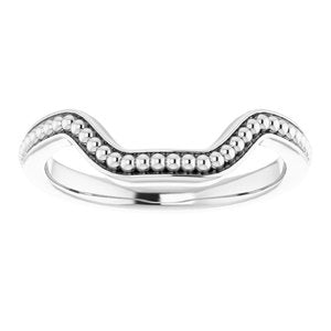 Sterling Silver Band for 11x9 mm Emerald Ring
