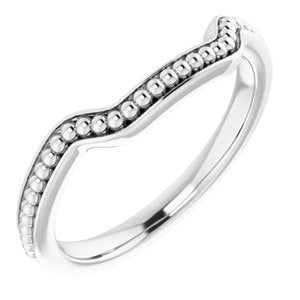 Sterling Silver Band for 8 mm Square Ring
