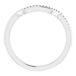 Sterling Silver Band for 7.5 mm Square Ring
