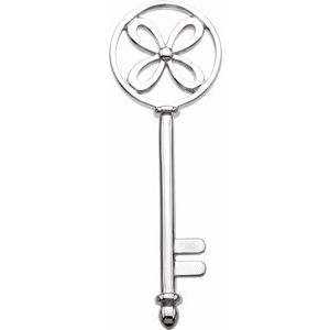 Sterling Silver 43x14.25 mm Key Pendant