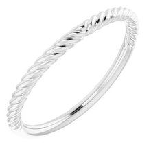 Charger l'image dans la galerie, Sterling Silver Band for 8 mm Cushion Ring
